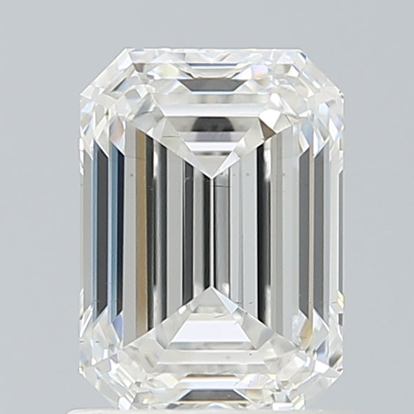 1.40 Carat Emerald Shaped, Ideal Cut, F Color, VS2 Clarity, IGI Certified Lab Grown Diamond