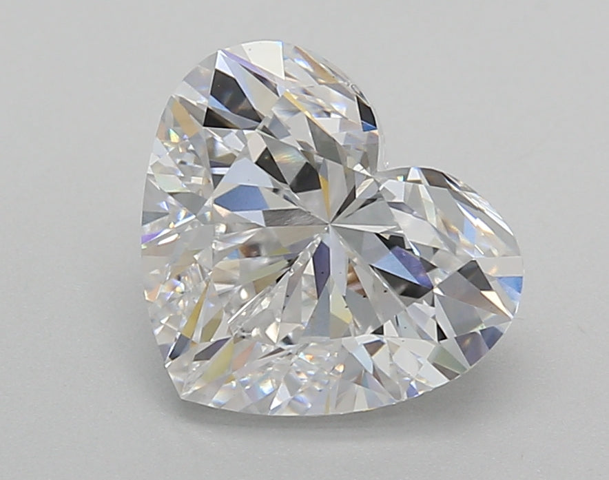 2.50 Carat Heart Shaped, Very Good Cut, D Color, VS1 Clarity, IGI Certified Lab Grown Diamond