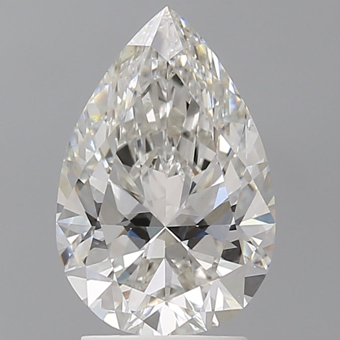 2.57 Carat Pear Shaped, Ideal Cut, F Color, VS1 Clarity, IGI Certified Lab Grown Diamond