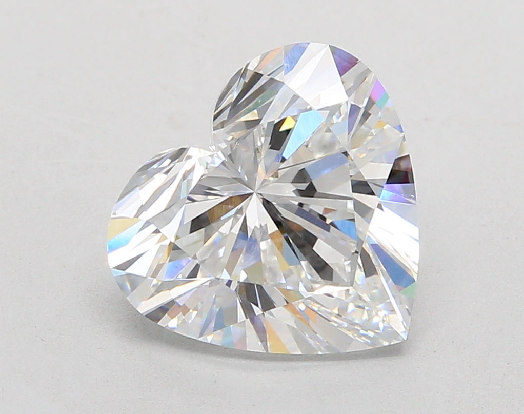 4.02 Carat Heart Shaped, Ideal Cut, E Color, VVS2 Clarity, IGI Certified Lab Grown Diamond