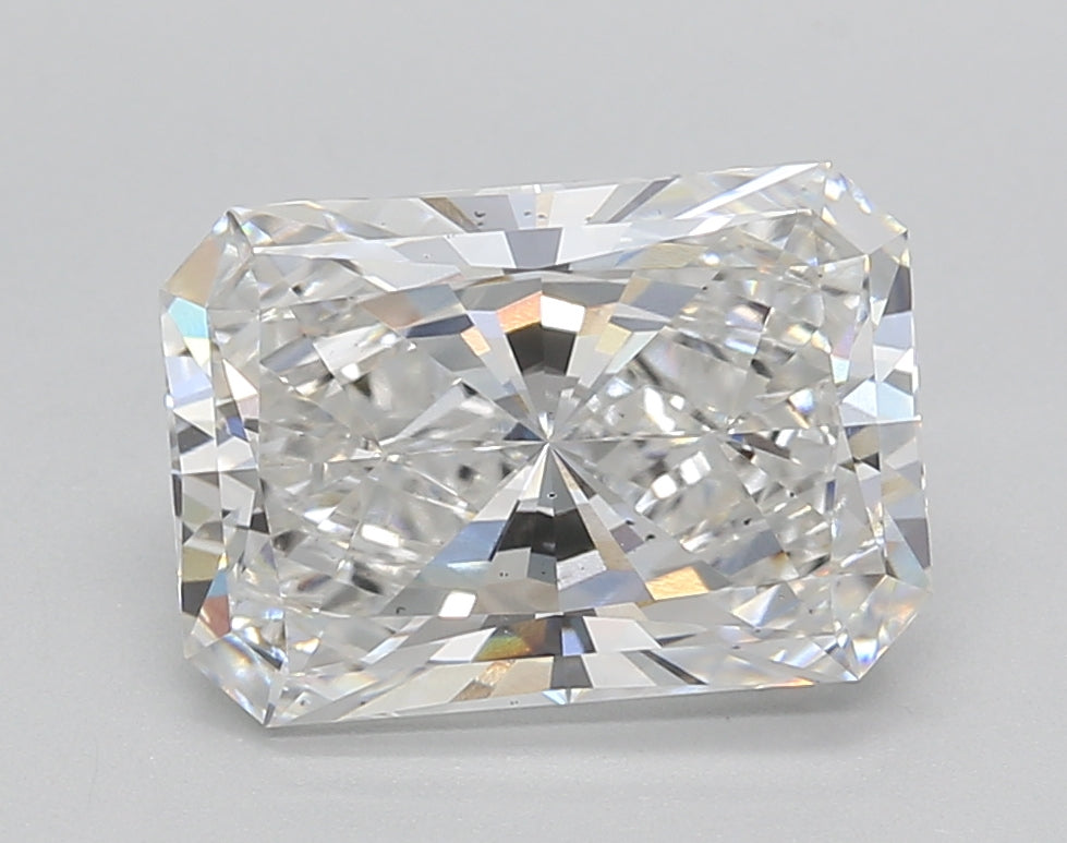 3.02 Carat Radiant Shaped, Excellent Cut, E Color, VS2 Clarity, IGI Certified Lab Grown Diamond