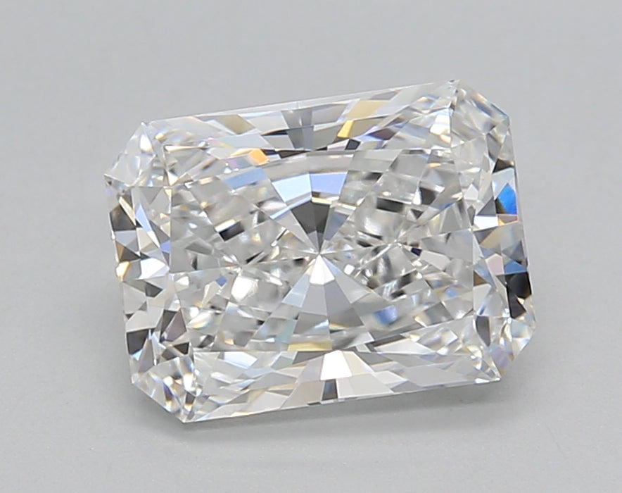 2.09 Carat Radiant Shaped, Ideal Cut, D Color, VVS2 Clarity, IGI Certified Lab Grown Diamond