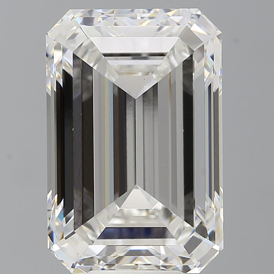 10.54 Carat Emerald Shaped, Ideal Cut, F Color, VVS2 Clarity, IGI Certified Lab Grown Diamond