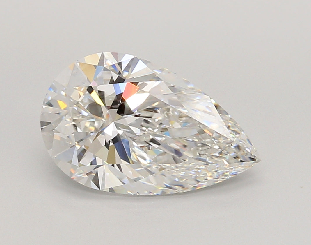 3.01 Carat Pear Shaped, Ideal Cut, E Color, VS1 Clarity, IGI Certified Lab Grown Diamond