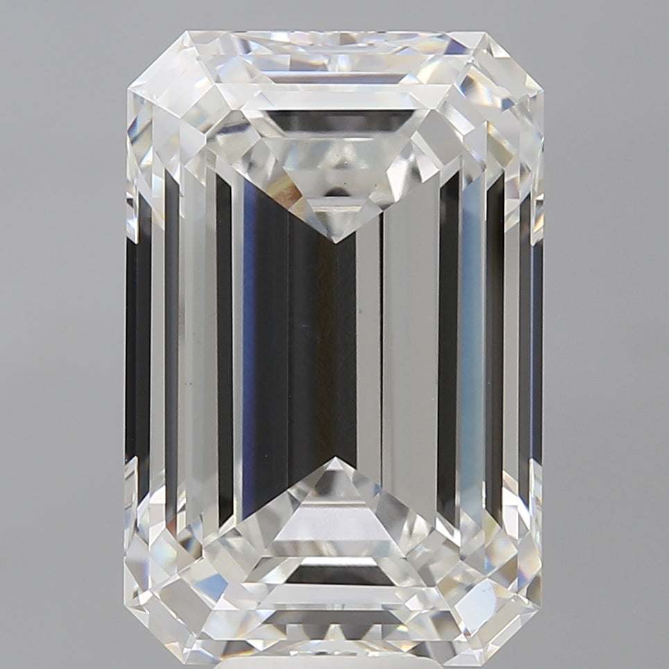 12.07 Carat Emerald Shaped, Ideal Cut, F Color, VVS2 Clarity, IGI Certified Lab Grown Diamond