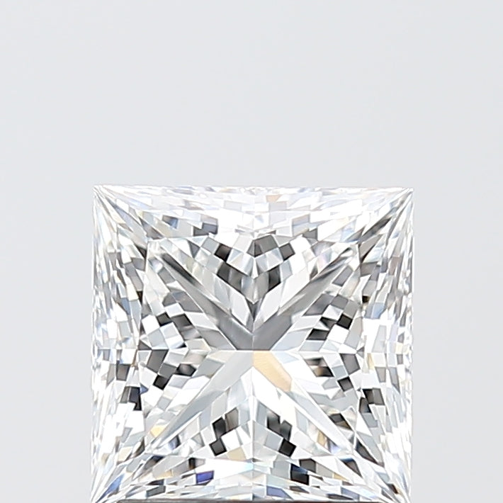 2.06 Carat Princess Shaped, Ideal Cut, E Color, VVS1 Clarity, IGI Certified Lab Grown Diamond