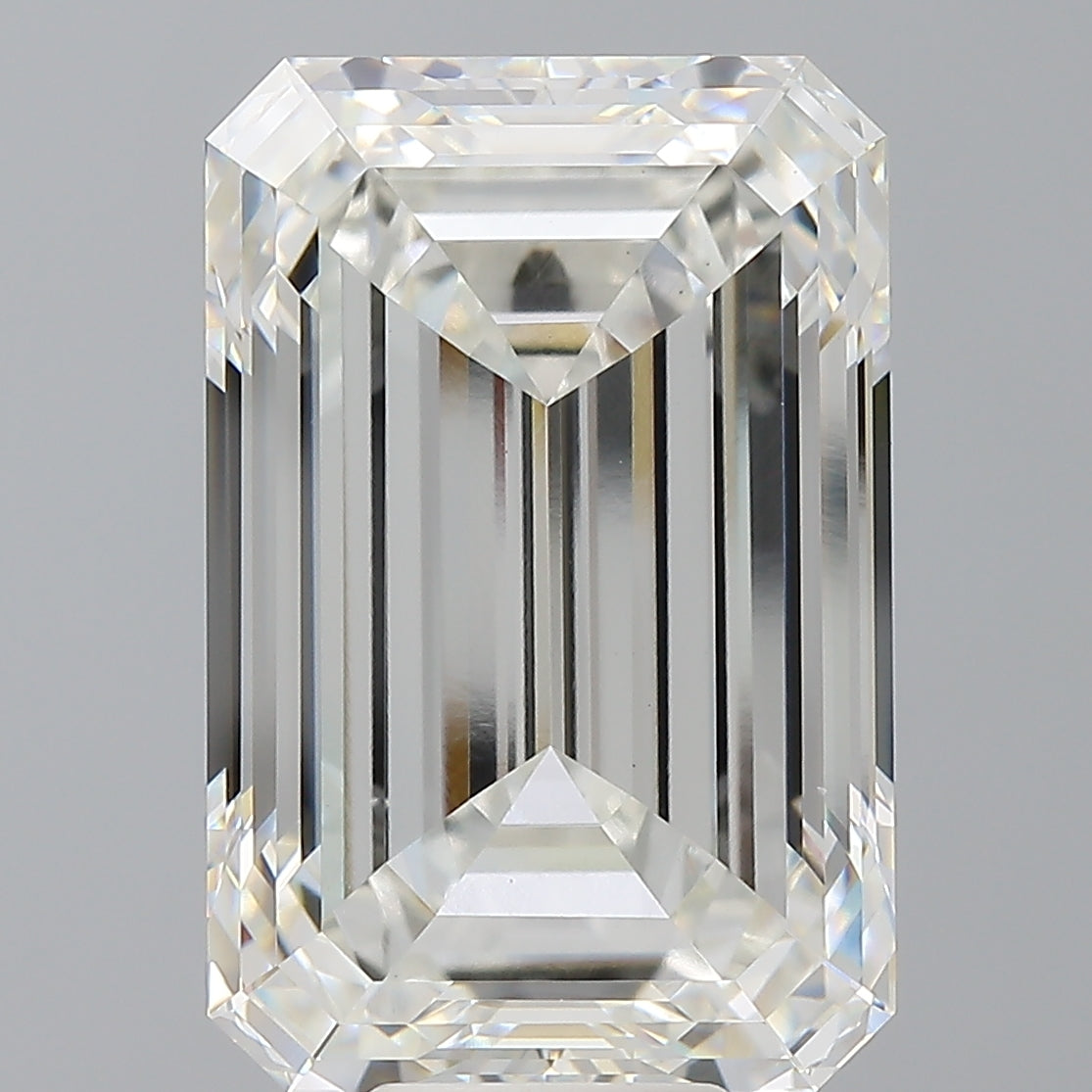 12.02 Carat Emerald Shaped, Ideal Cut, F Color, VS1 Clarity, IGI Certified Lab Grown Diamond