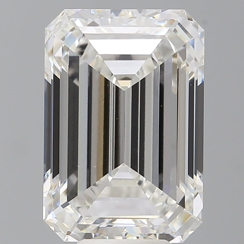 8.59 Carat Emerald Shaped, Ideal Cut, F Color, VS1 Clarity, IGI Certified Lab Grown Diamond