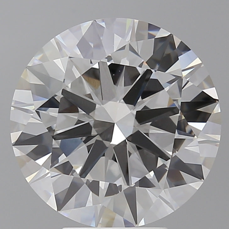6.04 Carat Round Shaped, Excellent Cut, E Color, VVS2 Clarity, IGI Certified Lab Grown Diamond
