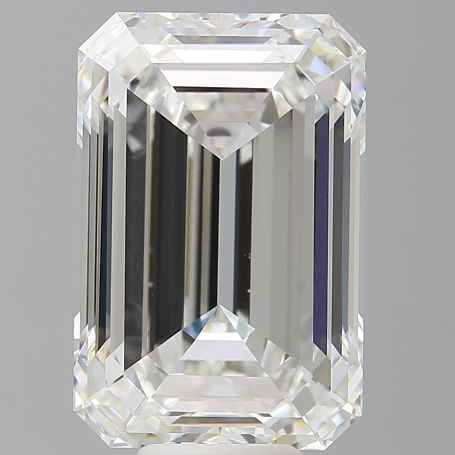 11.09 Carat Emerald Shaped, Ideal Cut, F Color, VVS2 Clarity, IGI Certified Lab Grown Diamond