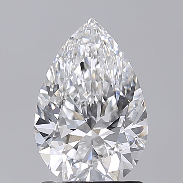 1.50 Carat Pear Shaped, Ideal Cut, E Color, VVS2 Clarity, IGI Certified Lab Grown Diamond