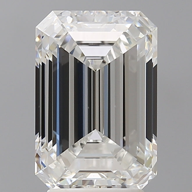 4.01 Carat Emerald Shaped, Ideal Cut, F Color, VVS2 Clarity, IGI Certified Lab Grown Diamond