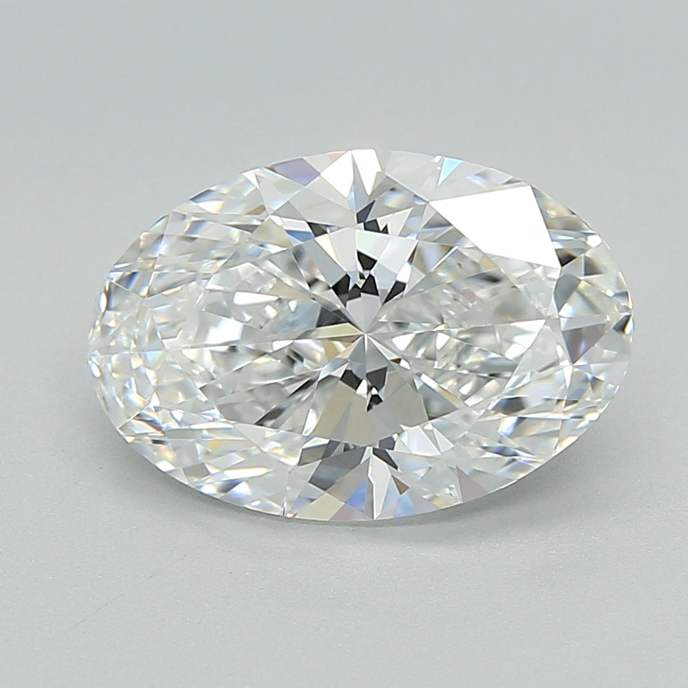 3.07 Carat Oval Shaped, Excellent Cut, D Color, VVS2 Clarity, IGI Certified Lab Grown Diamond