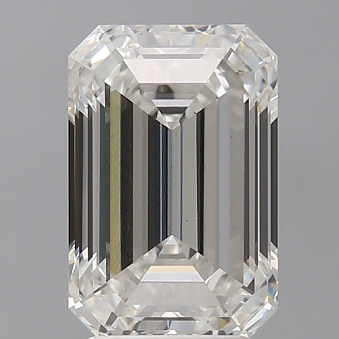 4.09 Carat Emerald Shaped, Ideal Cut, F Color, VS1 Clarity, IGI Certified Lab Grown Diamond