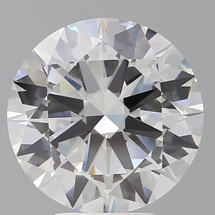 5.54 Carat Round Shaped, Excellent Cut, F Color, VVS2 Clarity, IGI Certified Lab Grown Diamond