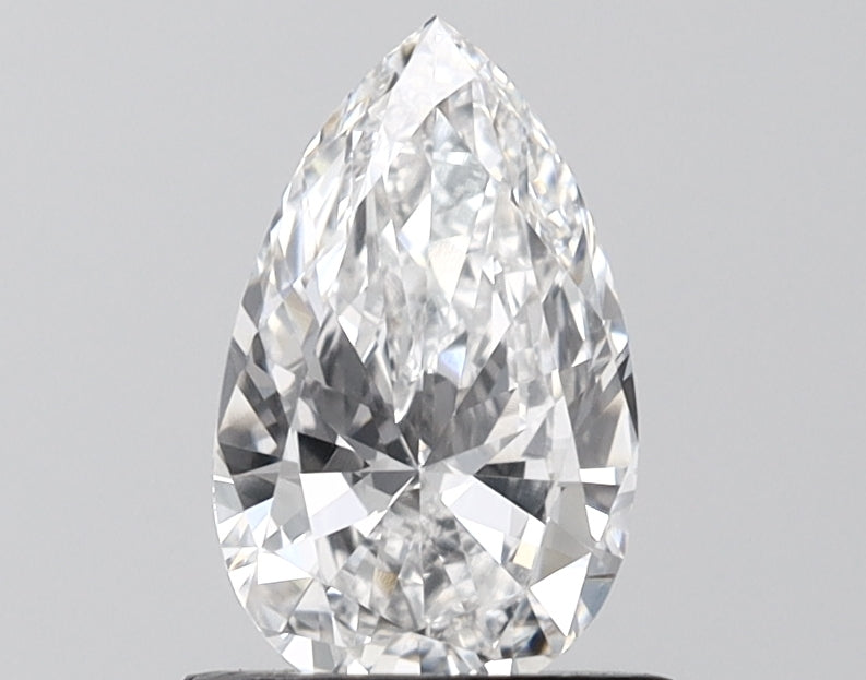 1.07 Carat Pear Shaped, Very Good Cut, D Color, VVS2 Clarity, IGI Certified Lab Grown Diamond