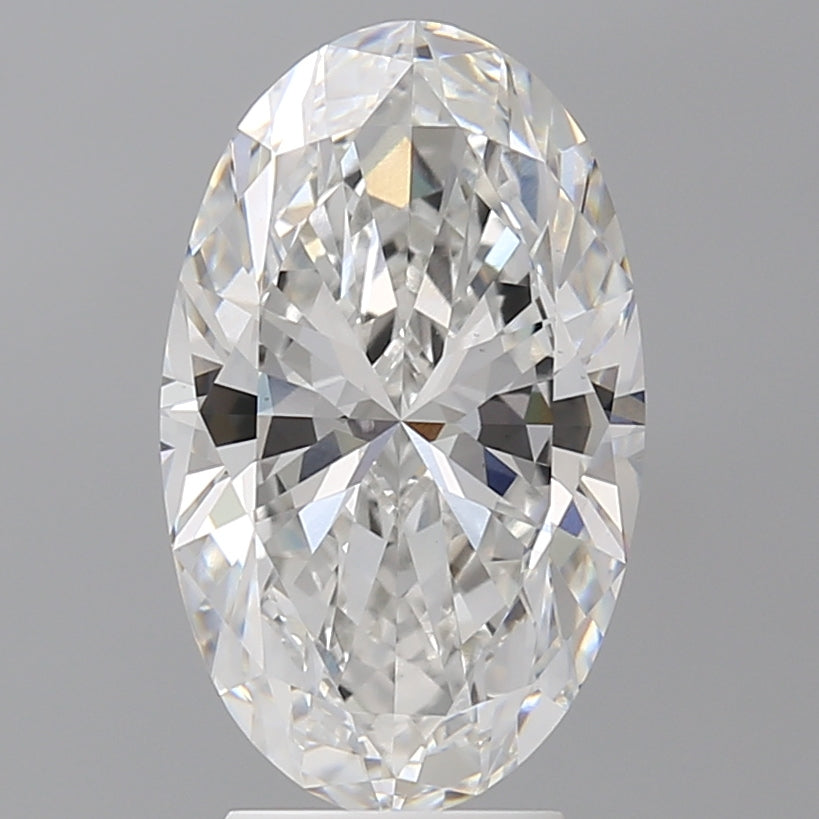 4.06 Carat Oval Shaped, Ideal Cut, E Color, VVS2 Clarity, IGI Certified Lab Grown Diamond