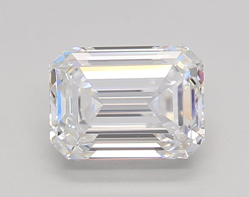 1.62 Carat Emerald Shaped, Ideal Cut, D Color, VS1 Clarity, IGI Certified Lab Grown Diamond