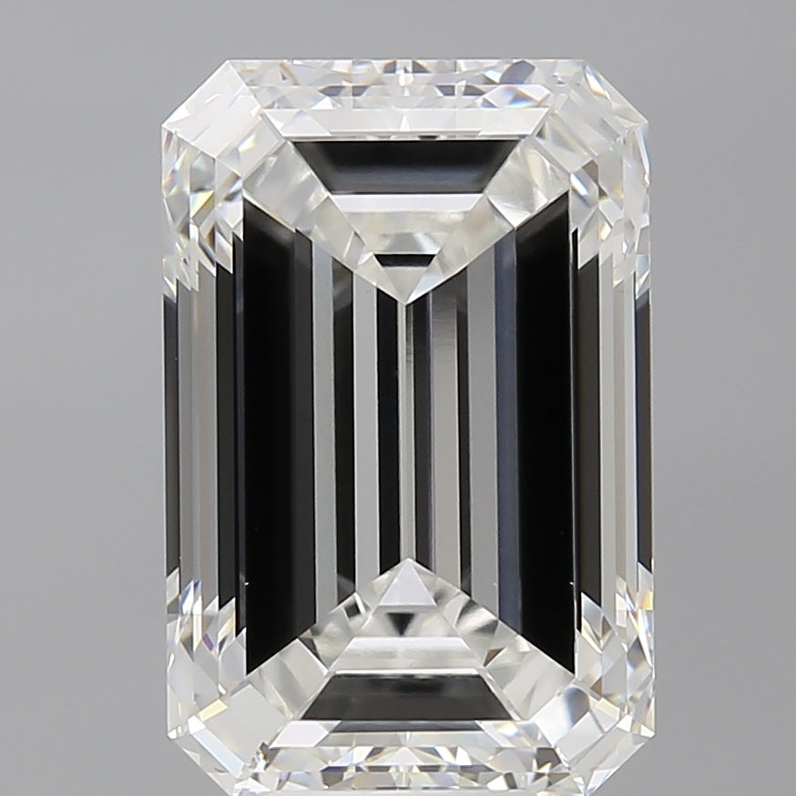 8.51 Carat Emerald Shaped, Ideal Cut, F Color, VVS2 Clarity, IGI Certified Lab Grown Diamond