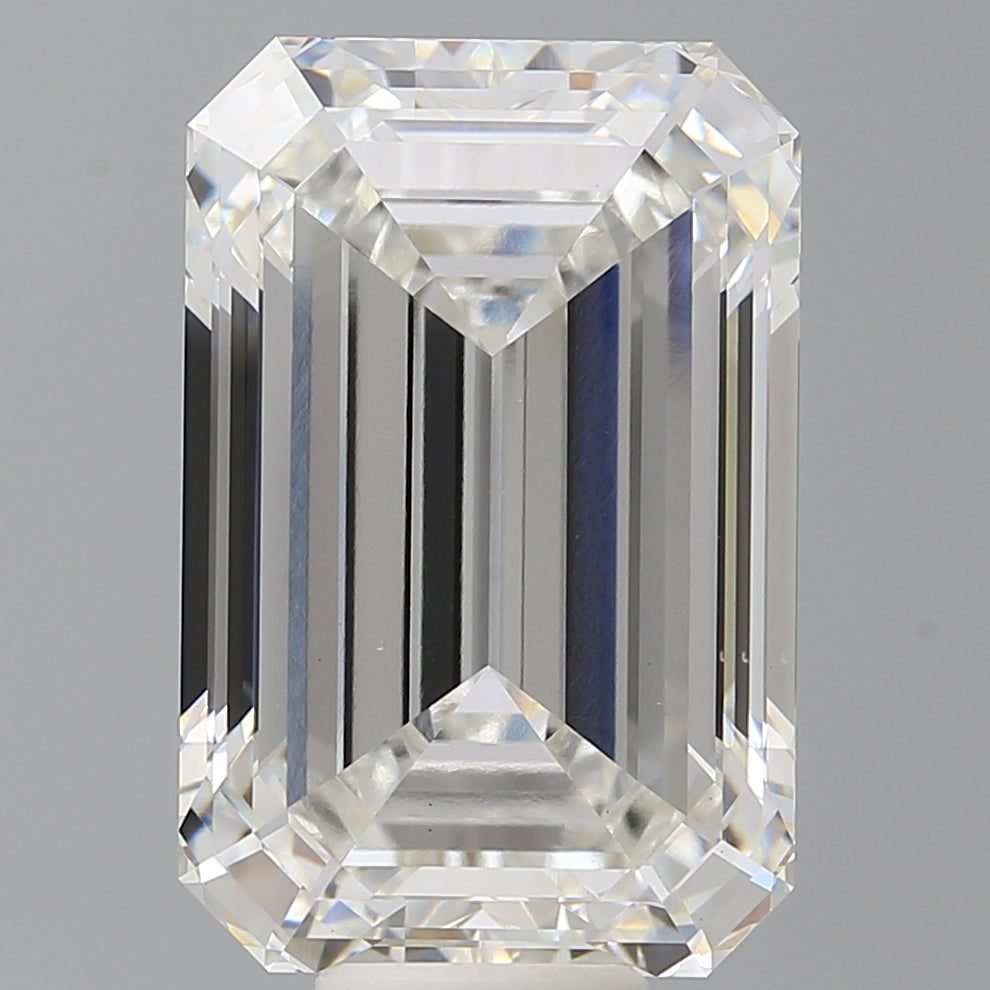 12.56 Carat Emerald Shaped, Ideal Cut, F Color, VS1 Clarity, IGI Certified Lab Grown Diamond