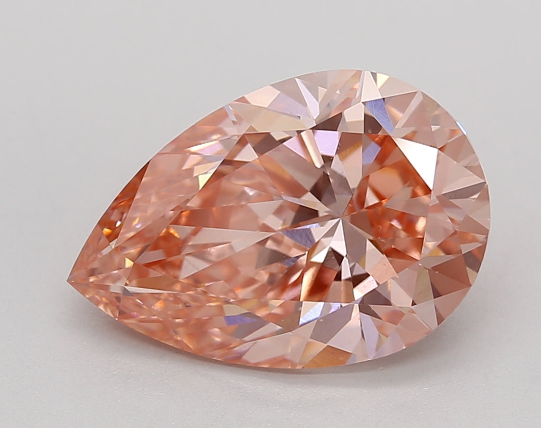 4.08 Carat Pear Shaped, Ideal Cut, VVS2 Clarity, IGI Certified Lab Grown Diamond