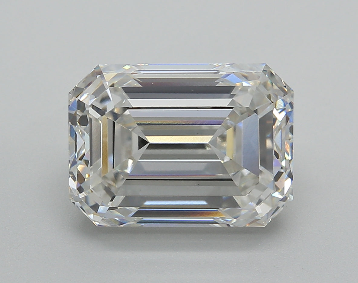 5.50 Carat Emerald Shaped, Very Good Cut, F Color, VS1 Clarity, IGI Certified Lab Grown Diamond