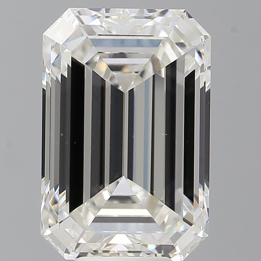 9.06 Carat Emerald Shaped, Ideal Cut, F Color, VS1 Clarity, IGI Certified Lab Grown Diamond