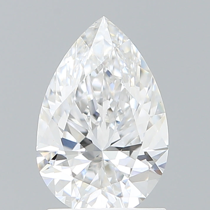 1.50 Carat Pear Shaped, Ideal Cut, D Color, VS1 Clarity, IGI Certified Lab Grown Diamond