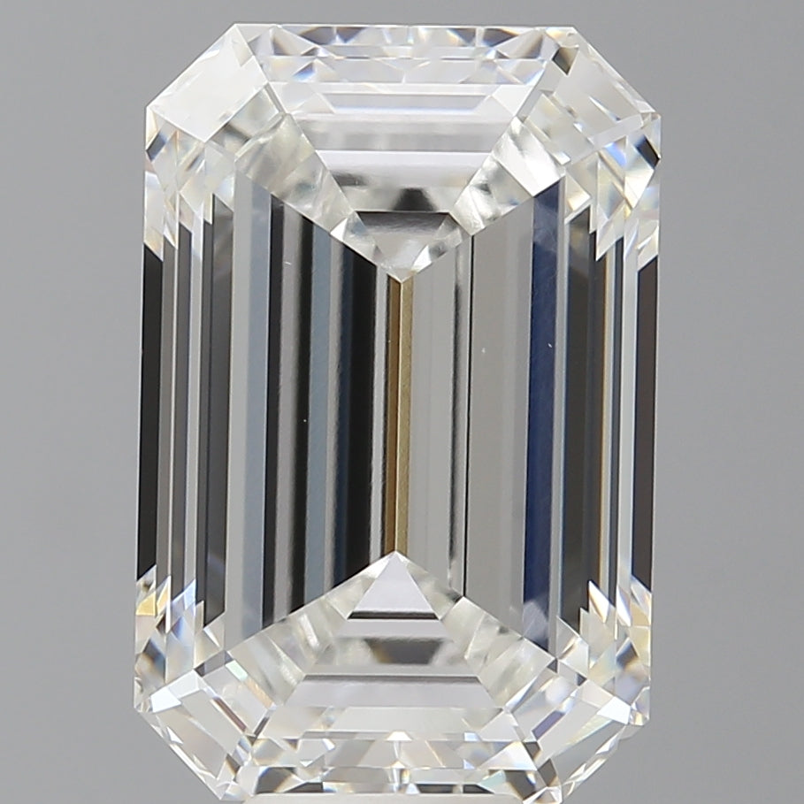 10.54 Carat Emerald Shaped, Ideal Cut, F Color, VVS2 Clarity, IGI Certified Lab Grown Diamond