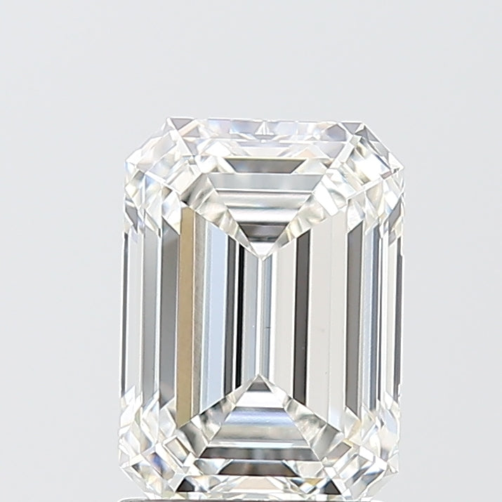 2.09 Carat Emerald Shaped, Ideal Cut, F Color, VS1 Clarity, IGI Certified Lab Grown Diamond