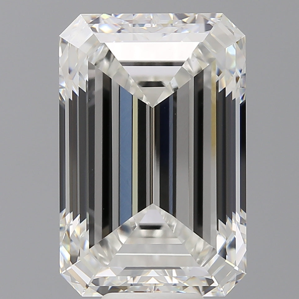 12.52 Carat Emerald Shaped, Ideal Cut, F Color, VVS2 Clarity, IGI Certified Lab Grown Diamond