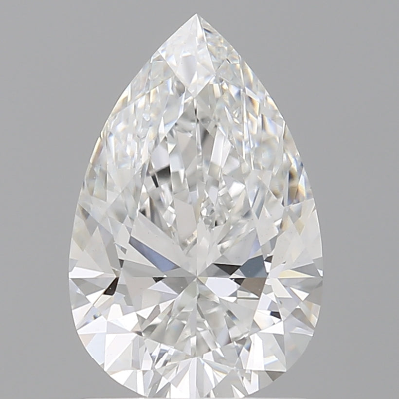 1.56 Carat Pear Shaped, Ideal Cut, E Color, VVS2 Clarity, IGI Certified Lab Grown Diamond