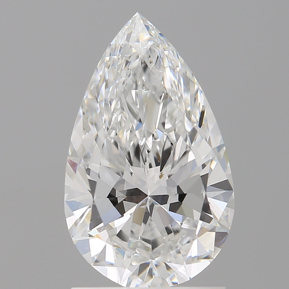 1.59 Carat Pear Shaped, Very Good Cut, D Color, VVS2 Clarity, IGI Certified Lab Grown Diamond