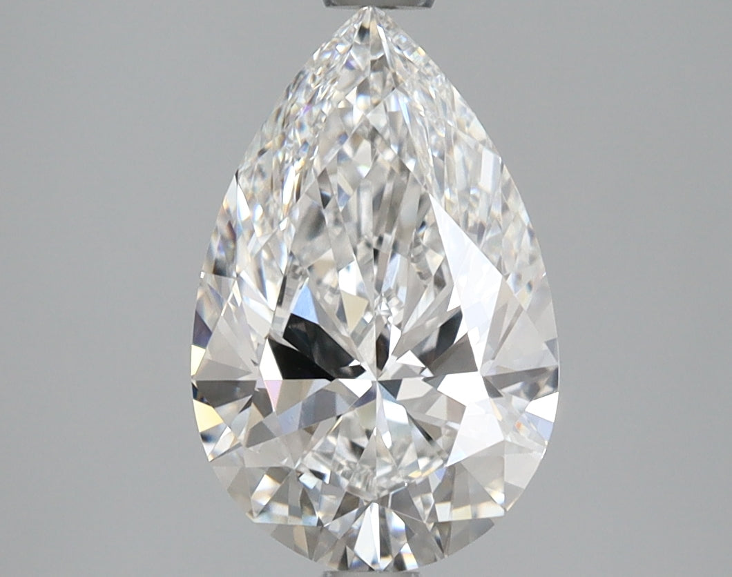 3.05 Carat Pear Shaped, Ideal Cut, D Color, VVS2 Clarity, IGI Certified Lab Grown Diamond