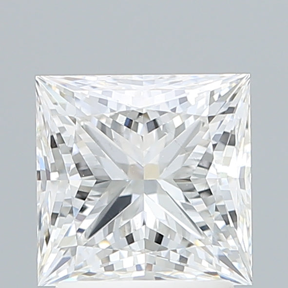 2.35 Carat Princess Shaped, Ideal Cut, E Color, VS1 Clarity, IGI Certified Lab Grown Diamond