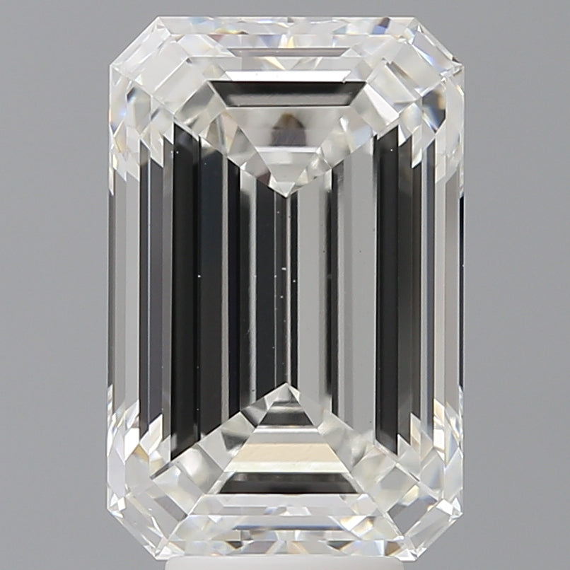 7.60 Carat Emerald Shaped, Ideal Cut, F Color, VS1 Clarity, IGI Certified Lab Grown Diamond