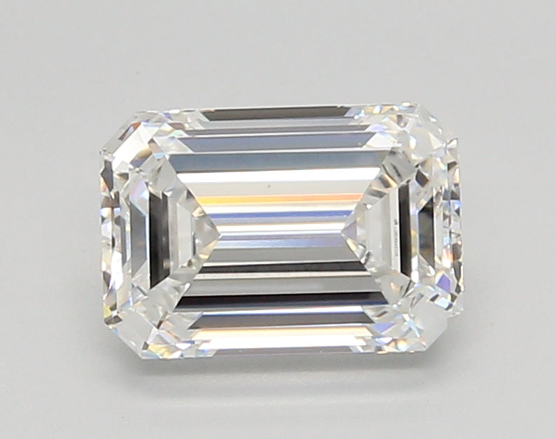 2.01 Carat Emerald Shaped, Ideal Cut, E Color, VVS2 Clarity, IGI Certified Lab Grown Diamond