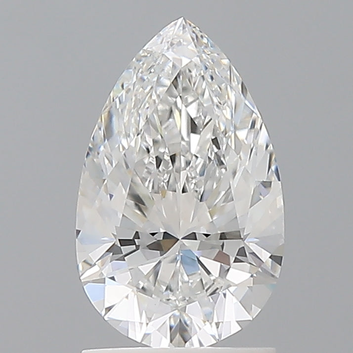 1.58 Carat Pear Shaped, Ideal Cut, E Color, VVS2 Clarity, IGI Certified Lab Grown Diamond