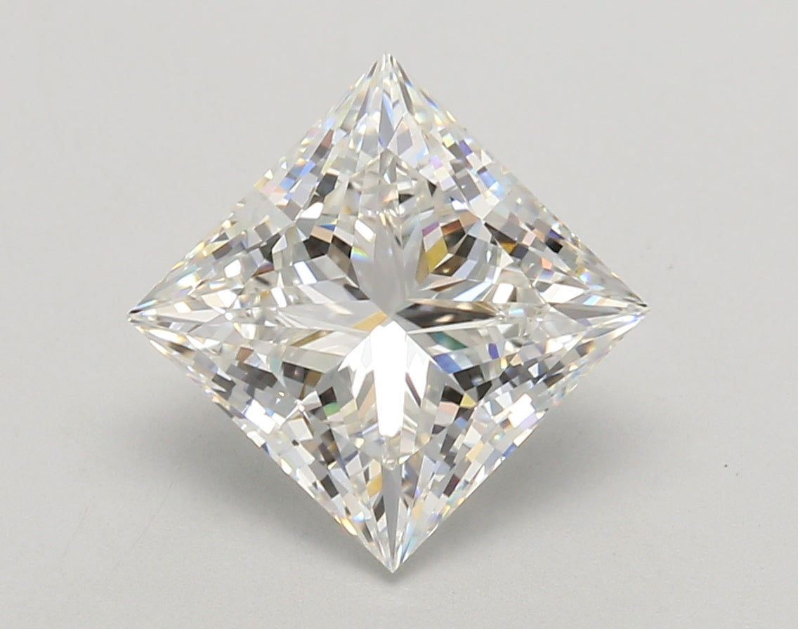 3.55 Carat Princess Shaped, Ideal Cut, F Color, VVS1 Clarity, IGI Certified Lab Grown Diamond