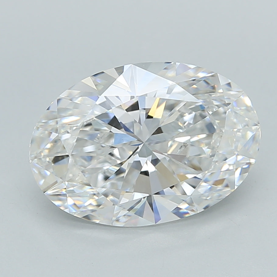 3.03 Carat Oval Shaped, Ideal Cut, D Color, VVS2 Clarity, IGI Certified Lab Grown Diamond