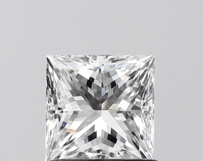 1.06 Carat Princess Shaped, Excellent Cut, E Color, VVS2 Clarity, IGI Certified Lab Grown Diamond