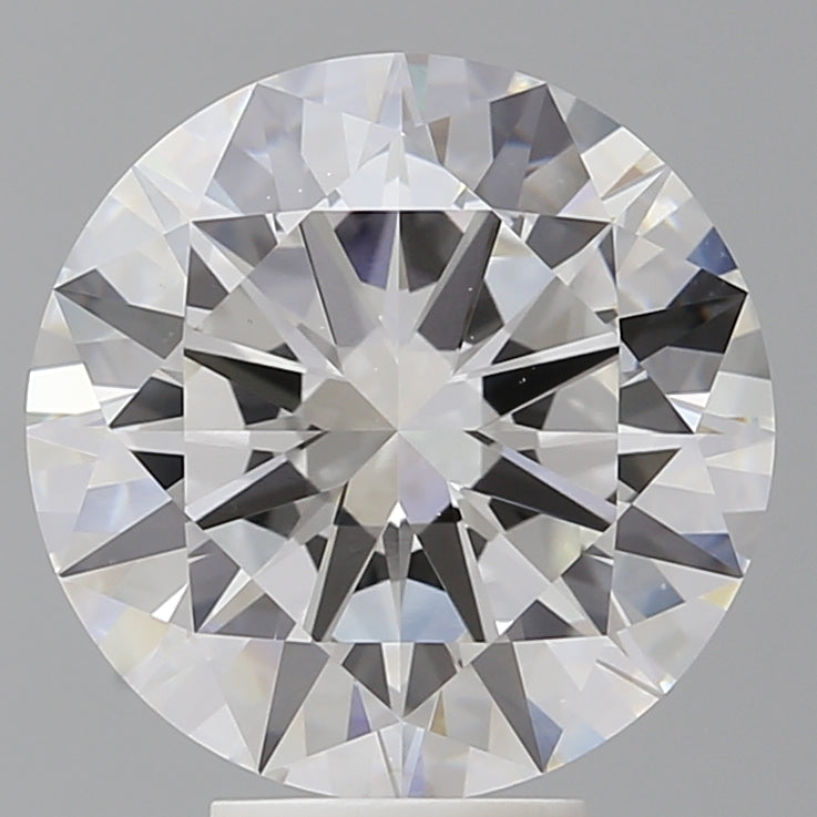 6.04 Carat Round Shaped, Excellent Cut, F Color, VVS2 Clarity, IGI Certified Lab Grown Diamond
