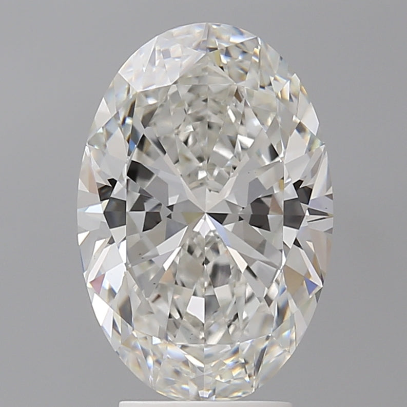 4.10 Carat Oval Shaped, Ideal Cut, F Color, VVS2 Clarity, IGI Certified Lab Grown Diamond