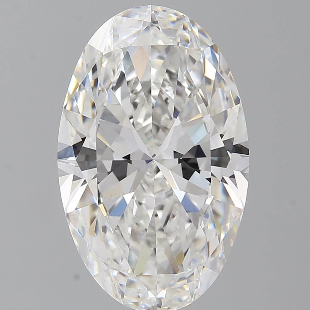 7.55 Carat Oval Shaped, Ideal Cut, F Color, VVS2 Clarity, IGI Certified Lab Grown Diamond