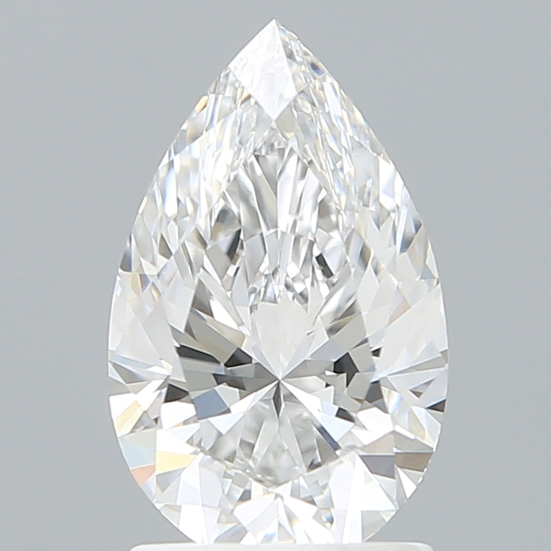 1.74 Carat Pear Shaped, Ideal Cut, E Color, VVS2 Clarity, IGI Certified Lab Grown Diamond