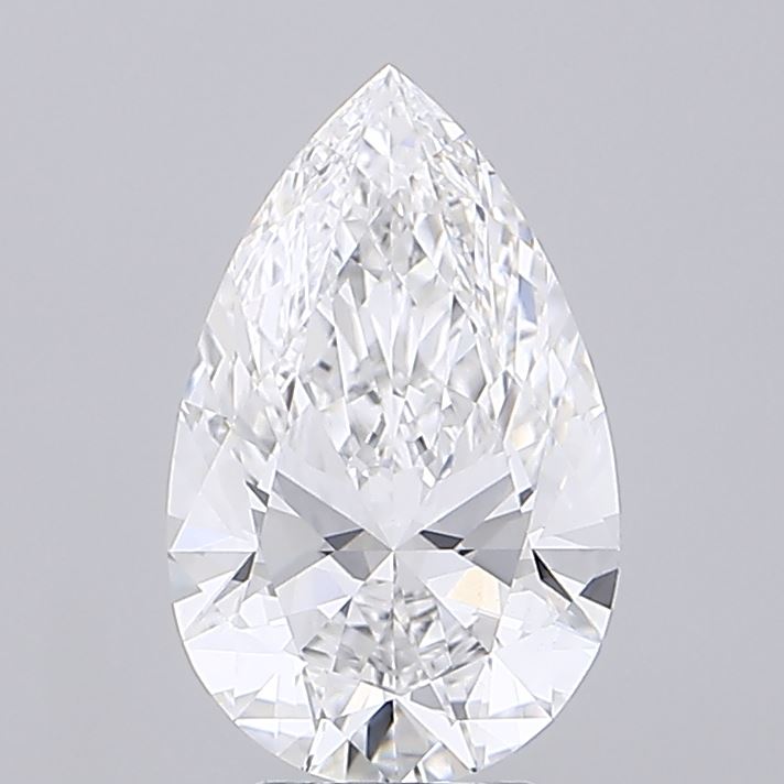 4.01 Carat Pear Shaped, Ideal Cut, E Color, VVS2 Clarity, IGI Certified Lab Grown Diamond