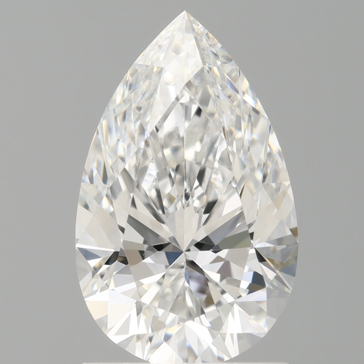 1.54 Carat Pear Shaped, Ideal Cut, E Color, VS1 Clarity, IGI Certified Lab Grown Diamond