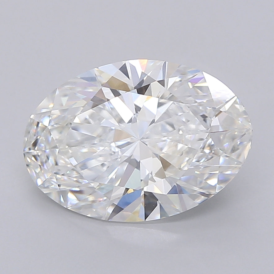 4.05 Carat Oval Shaped, Ideal Cut, E Color, VVS2 Clarity, IGI Certified Lab Grown Diamond