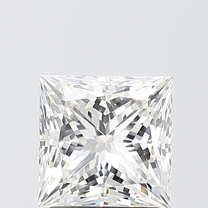 2.09 Carat Princess Shaped, Ideal Cut, F Color, VVS2 Clarity, IGI Certified Lab Grown Diamond