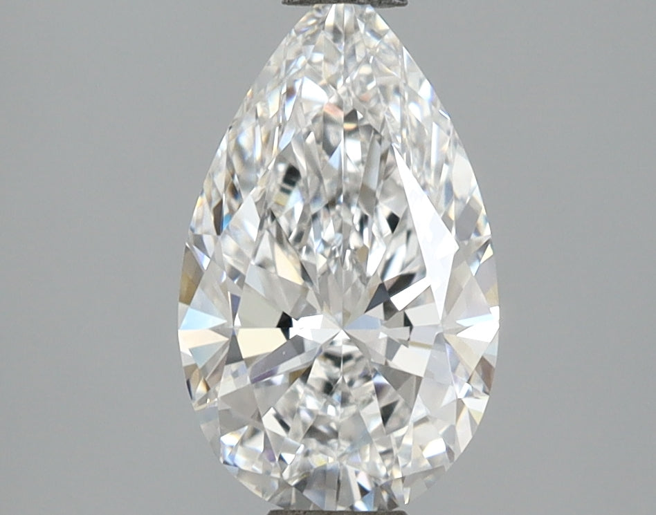 1.50 Carat Pear Shaped, Excellent Cut, D Color, VVS2 Clarity, IGI Certified Lab Grown Diamond